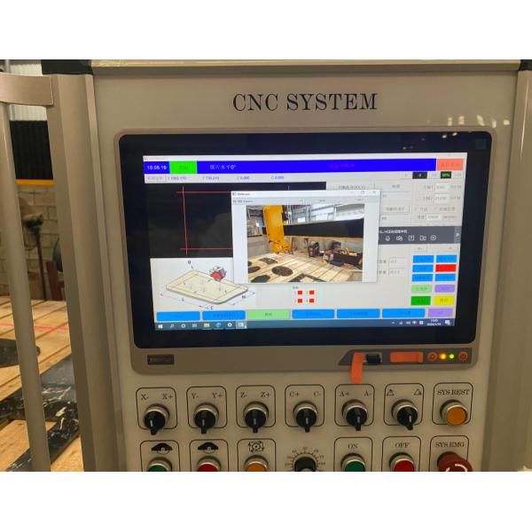 Heavy Duty Stone 4 Axis CNC Cutting Machine High Precision Countertop Fabrication System