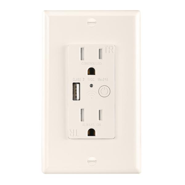Quality Tuya Intelligent Zigbee Wall Socket 15A 127V for Residential Application for sale