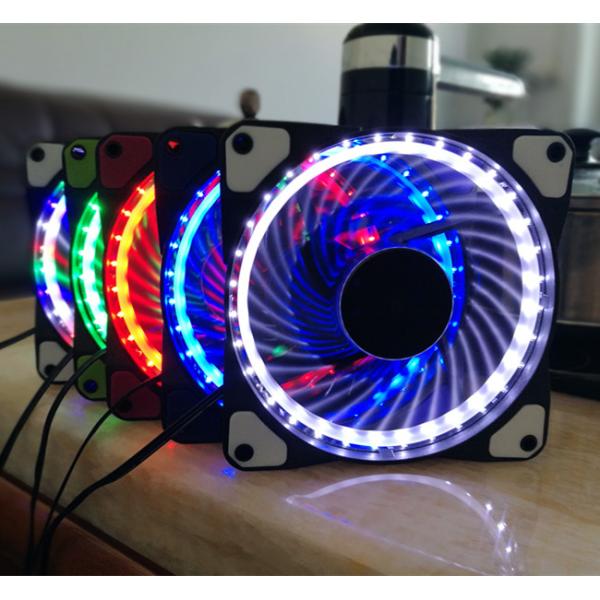 NEW design 12v 120*120*25mm Ring LED PC Case Fan