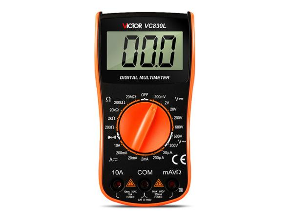 Quality VC830L Manual Range VICTOR Digital Multimeter 1999 Counts Large Lcd Display for sale