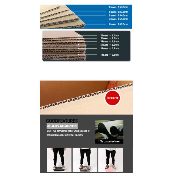 Eco Friendly Cardboard 8x8x3 Mailer Box Shipping Packaging For Garment Shoes
