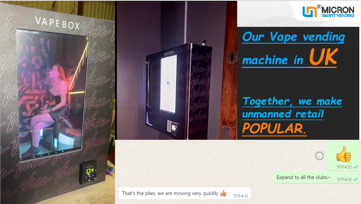 Wall Mounted Electronic  Vending Machine With Age Recognition System