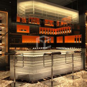 China Monomer Design Wine Display Cabinet 15mm Thick MDF Available on sale