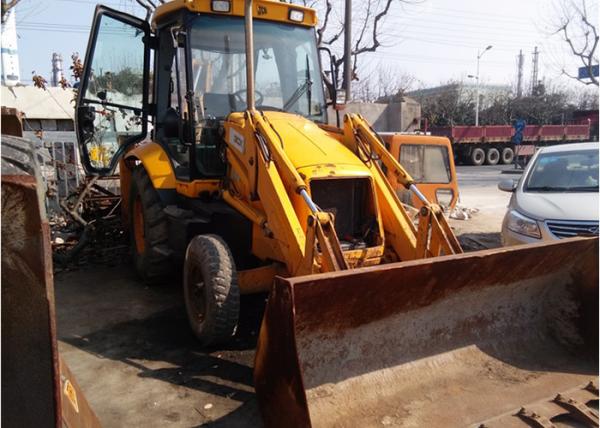 Quality Used England JCB 3CX Backhoe Loader , Used Tractor Backhoe Loader Yellow Color for sale