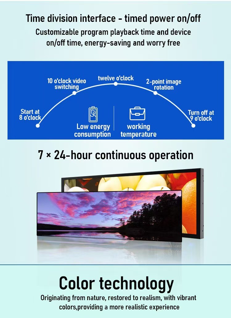 23.1 Inch LCD Retail Display Screen Supermarket Shelf Display Digital Signage