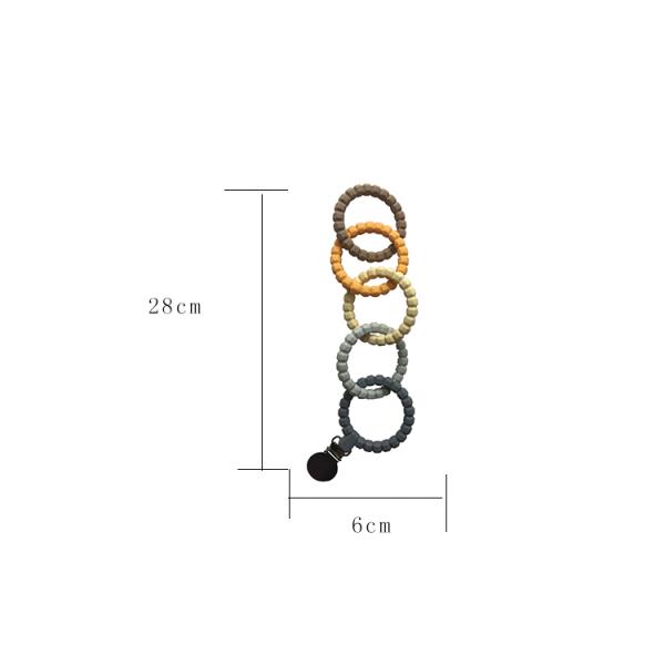 Eco Friendly Silicone Baby Teether Ring Shape Soft Teething Chew Beads