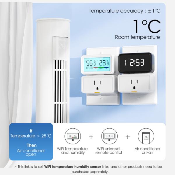 Tuya ZigBee Hygrometer Thermometer Sensor Remote App Voice Alexa Google Home Smart Home Wireless