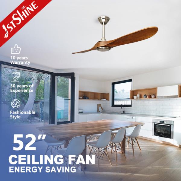 Quality Remote Control 2 Solid Wood Blade app control Ceiling Fan With Low Noise DC Motor for sale