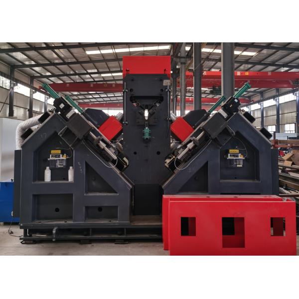 3 blades on each side high Efficiency CNC Angle Line Machine BT40 Taper of drilling spindle