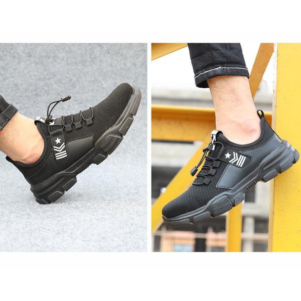 Cut-Resistant Flexible Cushioned Industrial Safety Shoes with Kevlar Mid Sole and European Steel Toe