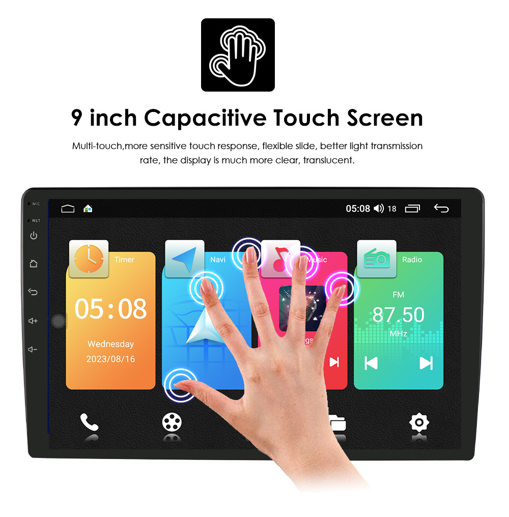 Combination of Built-in GPS and Mirror Link Support in 9inch Android 10 Car DVD Player