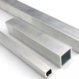 China Hollow Aluminium Square Tubes 6063 T5 Black Silver Seamless Aluminum Tubing on sale