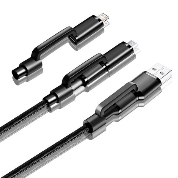 Quality 6 IN 1 Mobile 5G Lightning Usb C Micro Usb Cable TPE Shell for sale