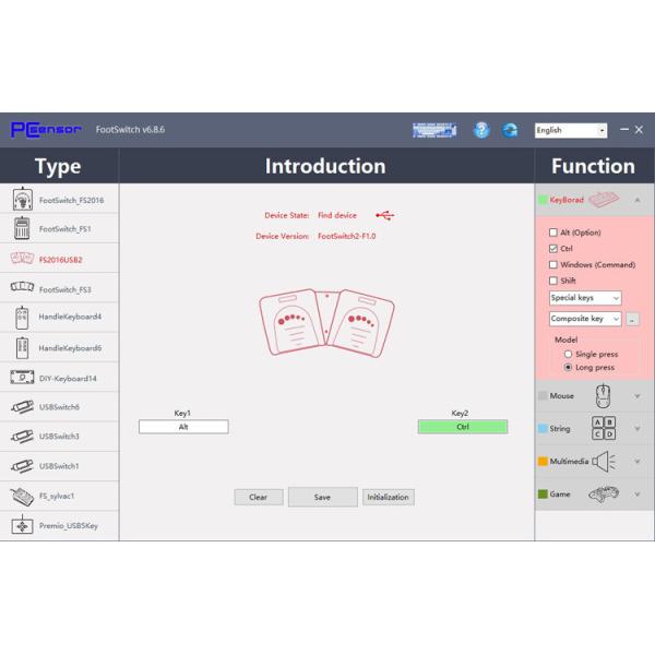 USB Foot Switch with laptop simulate custom shortcuts Mouse for games /multimedia teaching