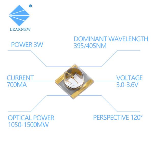 3535 Type Smd Uv Led Chip 395nm 405nm 3w 700mA For Uv Curing