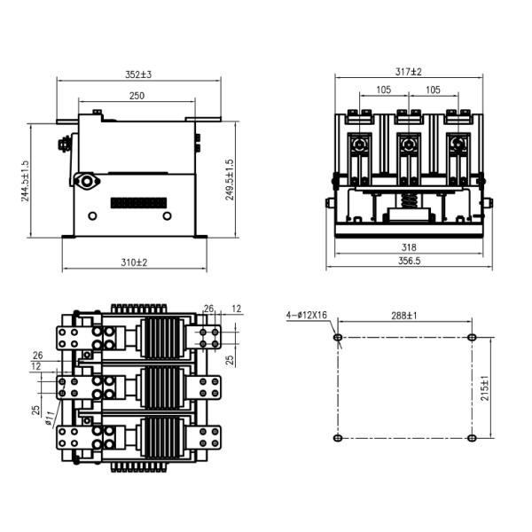CKJ40 1.14kV voltage protector vacuum contactor circuit breaker