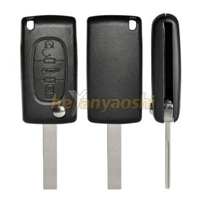 China Factory Bulk Stock Folding Remote Key Broken Shell Replacement 3 Buttons Remote Flip Key Fob Case on sale