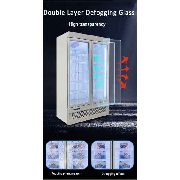 Rapid And Deep Freezing Built In Glass Door Freezer Adjustable Shelf For Frozen Food Display