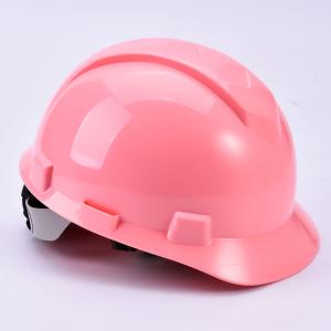 Wholesale Pink Construction Worker Helmet ANSI 6 Point Workplace Safety Equipments from china suppliers