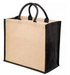 Hessian Burlap Promotional Shopping Bags , Plain Jute Beach Tote Bag