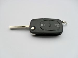black audi replacement transponder folding keys with high rigidity