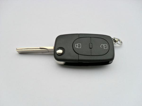 Quality black audi replacement transponder folding keys with high rigidity for sale