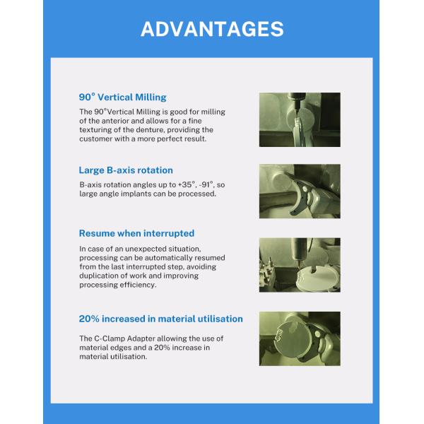 Yucera YRC-5X 5 Axis Dental Milling Machine for Zirconia PMMA PEEK
