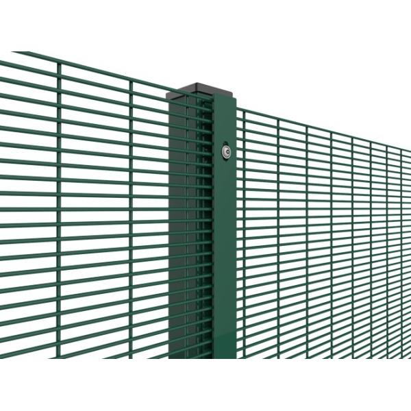 PVC Powder Coated Wire Mesh Fence 3" X 0.5" X 8 Gauge 358 Anti Climb Wire Mesh Fencing