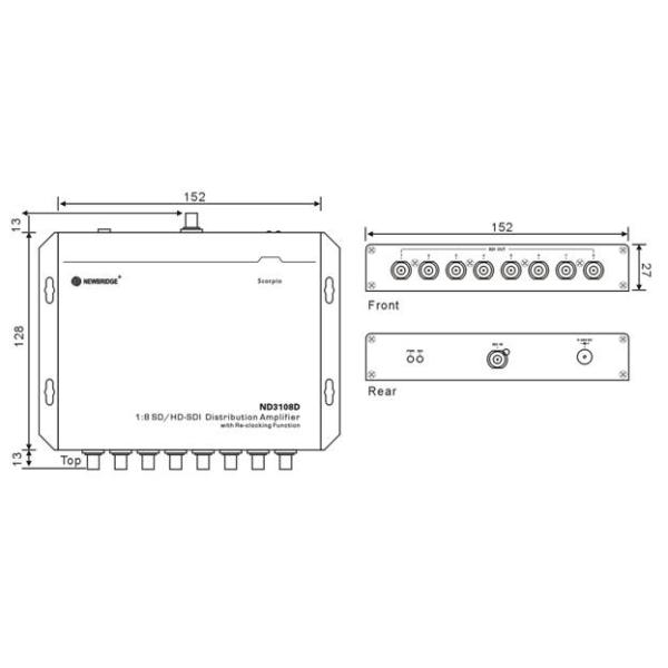 1x8 HD SDI Distribution Amplifier Support Re-Clocking