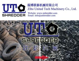 Wholesale high efficiency rubber shredding machine/tyre shredder / waste rubber tire recycling machine/ tire cutter/ tyre recycle from china suppliers