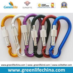 Fashionable aluminum made lock climbling carabiner with custom color plating top quality