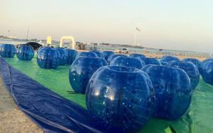 China EN14960 Blue Giant Hamster Ball Inflatable Body Ball Soccer For Commercial on sale