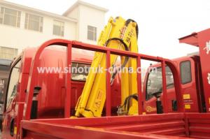 China Construction Light Duty Commercial Trucks / Light Cargo Truck With 3 Tons Crane on sale