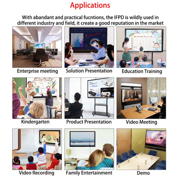 75 Inch 16.7M Display Colors Interactive Touch Screen Monitor With 50 Points 4+32G/8+128G optional RAM And Rom for Unversity School Teaching