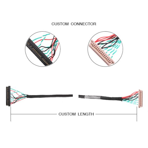 Multi Core LVDS LCD Cable 20 Pin WL1258h-20P HRS DF13-20DS-1.25C
