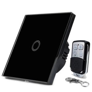 EU Standard Remote control Switch 220V Wall Touch Switch Luxury White Crystal Glass, 1/2/3 gang Remote Control Switch