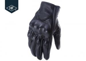 Wholesale Black Leather Aftermarket Motorcycle Accessories Full Finger Motorcycle Golves from china suppliers