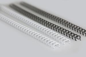 China Black White Coil Book Binding , 3/8 9.5mm 3:1 Pitch Wire O Binding For Book on sale
