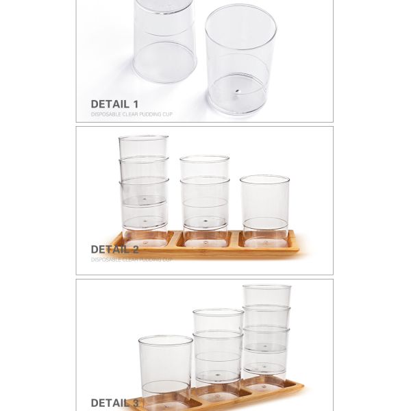 High quality reusable 93ml disposable plastic yogurt cup for different foods