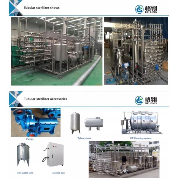 Automatic Sterilization Machine Stainless Steel Tubular Sterilizer Milk Processing Line