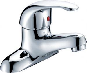 Chrome Polished Two Hole Bathroom tap for Ceramic Basin , Single Lever
