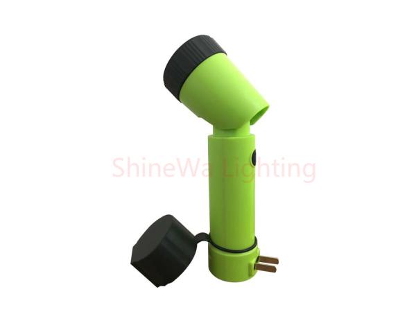 Quality Green High Power Flashlight IP64 Weatherproof  Rechargeable Muti Funtion for sale