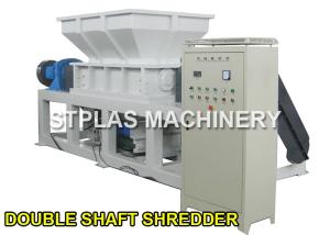 Waste Wood Twin Shaft Shredder / Plastic Chipper Machine 300-1200kg/h