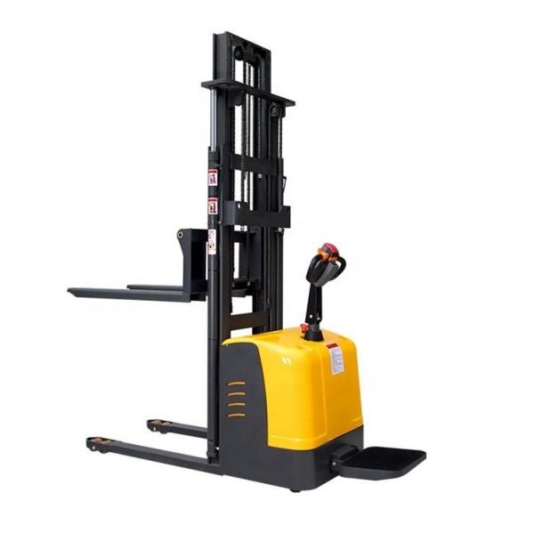 Quality 2 Ton Electric Stacker Truck Standing Type Forklift Pallet Stacker for sale