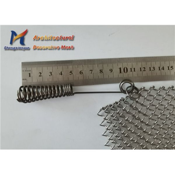 Fire Protection Coil Drapery Mesh SS304 Wire Mesh Ceiling Panels