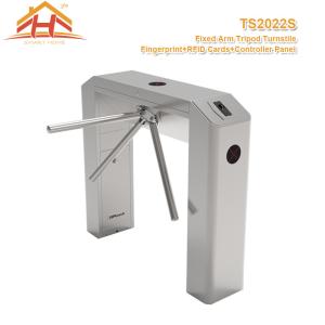 Three Arm Access Control Turnstile Barrier Gate System With Fingerprint And RFID Card Reader