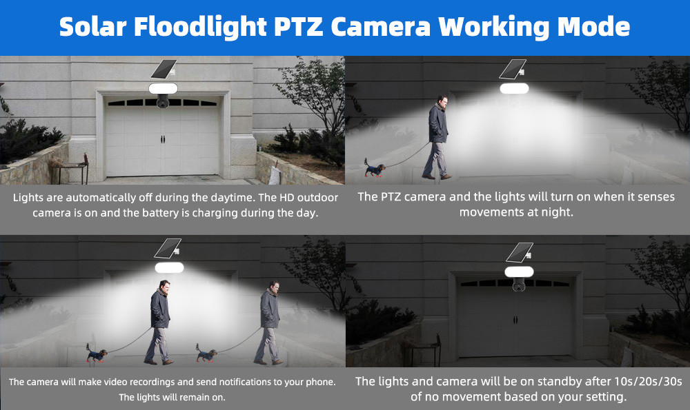 3MP Solar Battery Powered Wireless Security Camera System for Outdoor Home