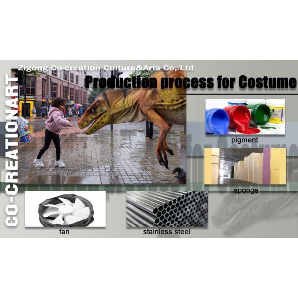 Sunproof Animatronic Dinosaur Costume Personalized Customization