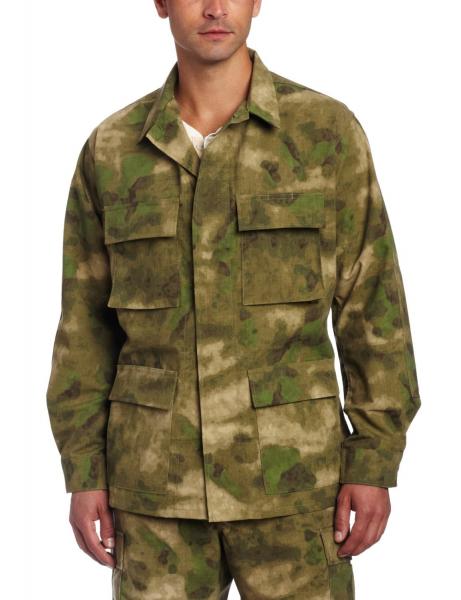 Quality Men Army Camouflage Uniform , Cotton Ripstop Battle Dress Uniform for sale