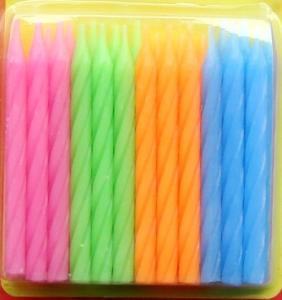 Wholesale Eco Friendly 24Pcs Simple Swirl Birthday Candles With 4 Colors 12pcs Flower Holder from china suppliers